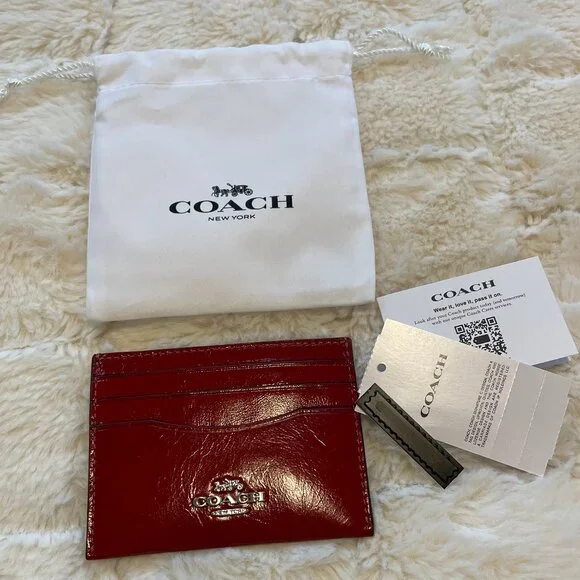 Coach Slim Card Holder with ID window ~ NWT - Picture 2 of 7